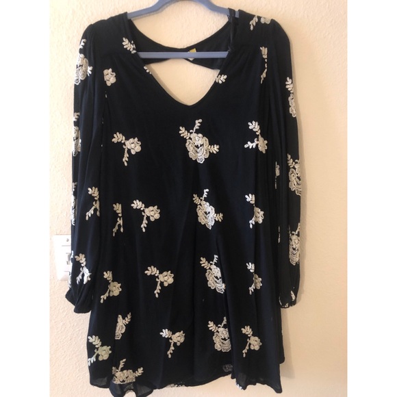 Free People Long Sleeve Floral Embroidered Dress - Picture 3 of 4